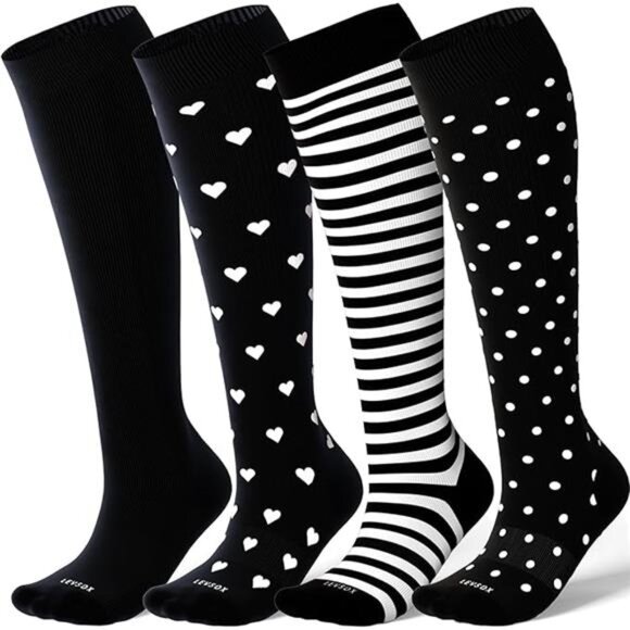 Viscose for Bamboo Compression Socks for Women&Men 20-30 mmHg Knee High - Picture 7 of 7